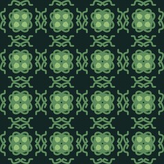 green olive mandala art seamless pattern floral creative design background vector illustration