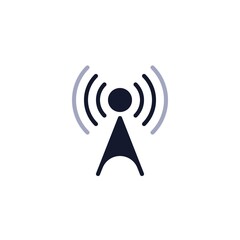 Wifi antenna level flat icon