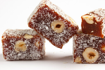 It is located dessert of Adana and Mersin cities in Turkey. Traditional turkish dessert cezerye. Turkish delight.