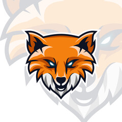 Modern Illustration Vector Head Fox logo for Template