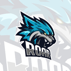 Ice Tiger Head Logo esport vector illustration for teammate template © DgtlSeptianSrvc