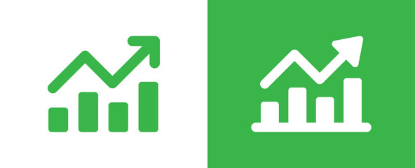 Profit growing chart icon vector illustration.