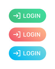 Login button. Sign in, access, account connect symbol vector illustration.