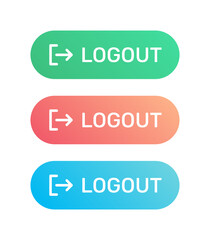 Logout icons on white background
