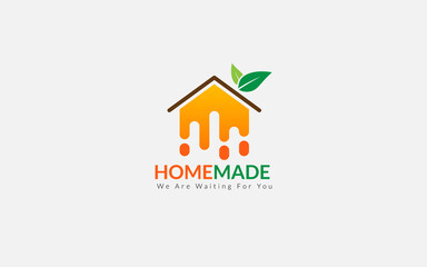 Food logo home made vegetable food making logo.