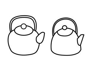 A set of teapots for home and camping