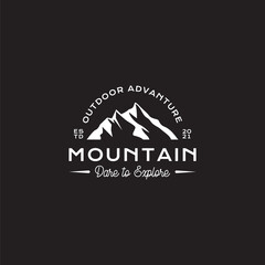 Fototapeta premium Mountain Adventures logo vector icon illustration hipster style for your business