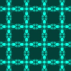 Naklejka premium blue turquoise aqua menthe mandala art seamless pattern floral creative design background vector illustration