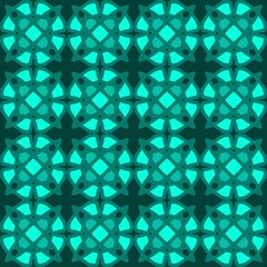 blue turquoise aqua menthe mandala art seamless pattern floral creative design background vector illustration