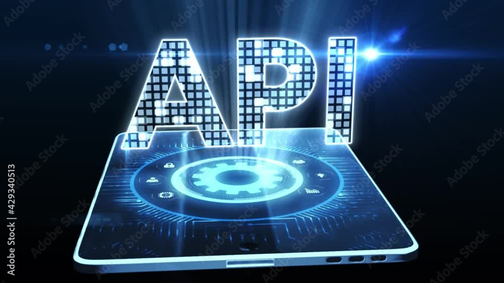 Wall mural api - application programming interface. software development tool. business, modern technology, int
