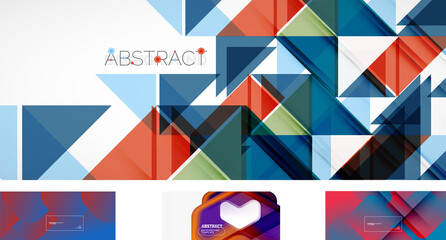Set of vector abstract backgrounds. Various design templates