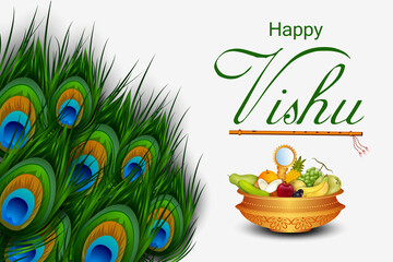 Basic vector illustration of Vishu festival of Hindu celebrated in South India - 429341115