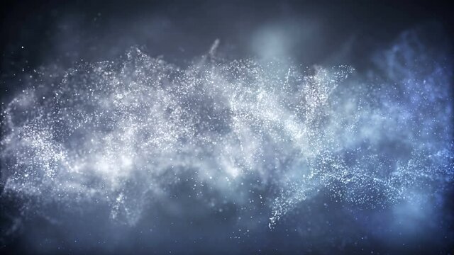 Abstract background of moving and flicker particles. Backdrop of bokeh. 