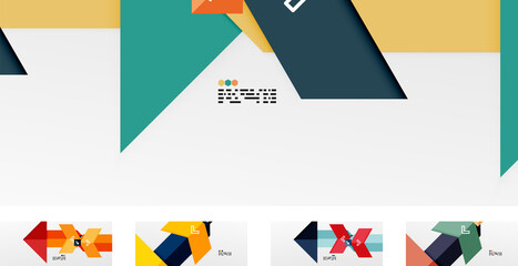 Flat style colorful geometric shapes abstract wallpapers