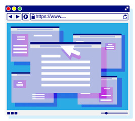 Browser window. Operating system user interface