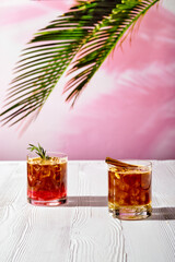 Refreshing espresso and tonic summer drinks