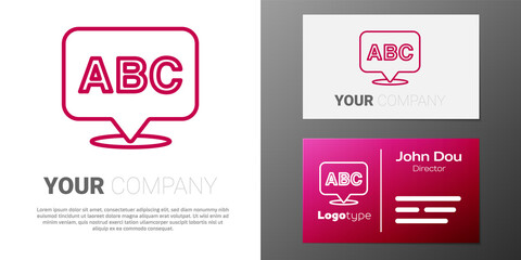 Logotype line Alphabet icon isolated on white background. Logo design template element. Vector