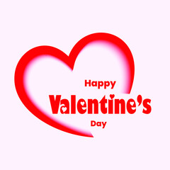 Simple Happy Valentine's Day celebration.Valentine's day greeting card design. Eps 10 vector illustration.