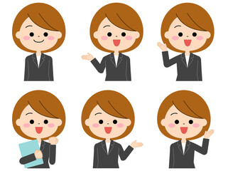 スーツを着た女性セット