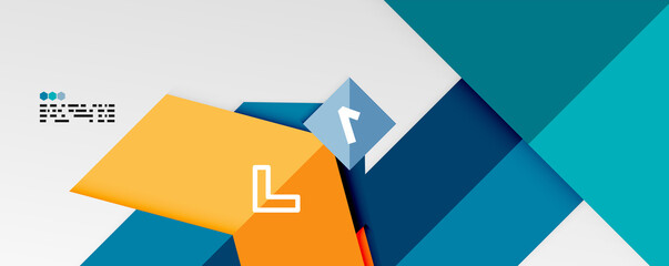 Shiny color triangles and geometric shapes vector abstract background