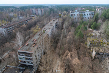 Pripyat city, exclusion zone of the Chernobyl nuclear power plant