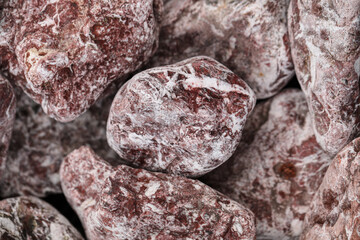 Many beautiful stones as background, closeup view