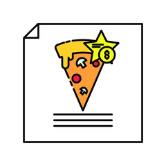pizza first place Illustration. modern simple vector icon, flat graphic symbol in trendy flat design style. wallpaper. lockscreen. pattern. frame, background, backdrop, sign, logo.