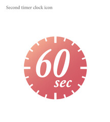 60 Seconds timer clock vector icon