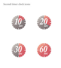 10 Seconds timer clock vector icon