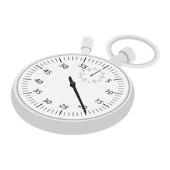 Stopwatch vector icon isometric view.