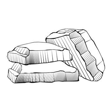 black and white rocks graphic clip art preview