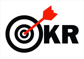 OKR - Objective Key Results acronym, New business concept