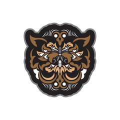 Vintage Colored Monogram Baroque print. Vector