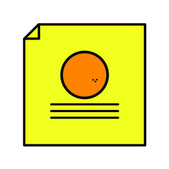 Orange poster Illustration. modern simple vector icon, flat graphic symbol in trendy flat design style. wallpaper. lockscreen. pattern. frame, background, backdrop, sign, logo.