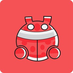 Vector illustration of ladybird icons perfect for kids t-shirts and crafts.
