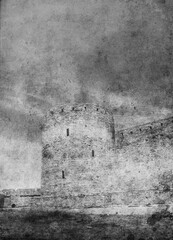 castle in vintage style