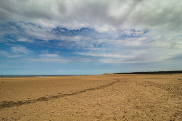 Walking on the beach in england, Holkland Beach North Sea