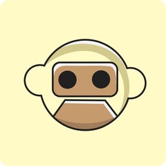 Vector illustration of monkey icons perfect for kids t-shirts and crafts.