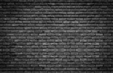 Fototapeta na wymiar Black brick wall texture, black background, vintage wallpaper