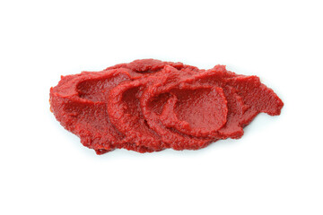 Fototapeta premium Fresh tomato paste isolated on white background