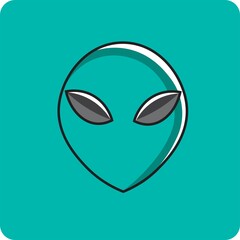 Perfect alien vector illustration for the t shirt icon.