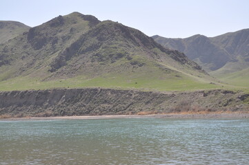 The Ili River in Kazakhstan in early spring