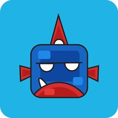 Vector illustration of predator fish.