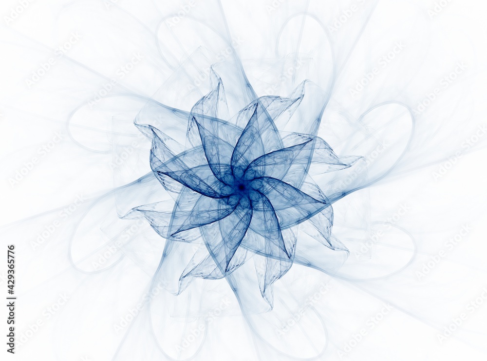 Poster abstract fractal patterns and shapes. space geometry. dynamic flowing forms with spirals. mysterious