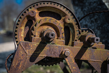 Rusty machine part