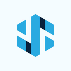 Letter S hexagon logo concept illustration