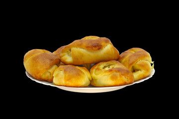 Baking, pies on a plate.