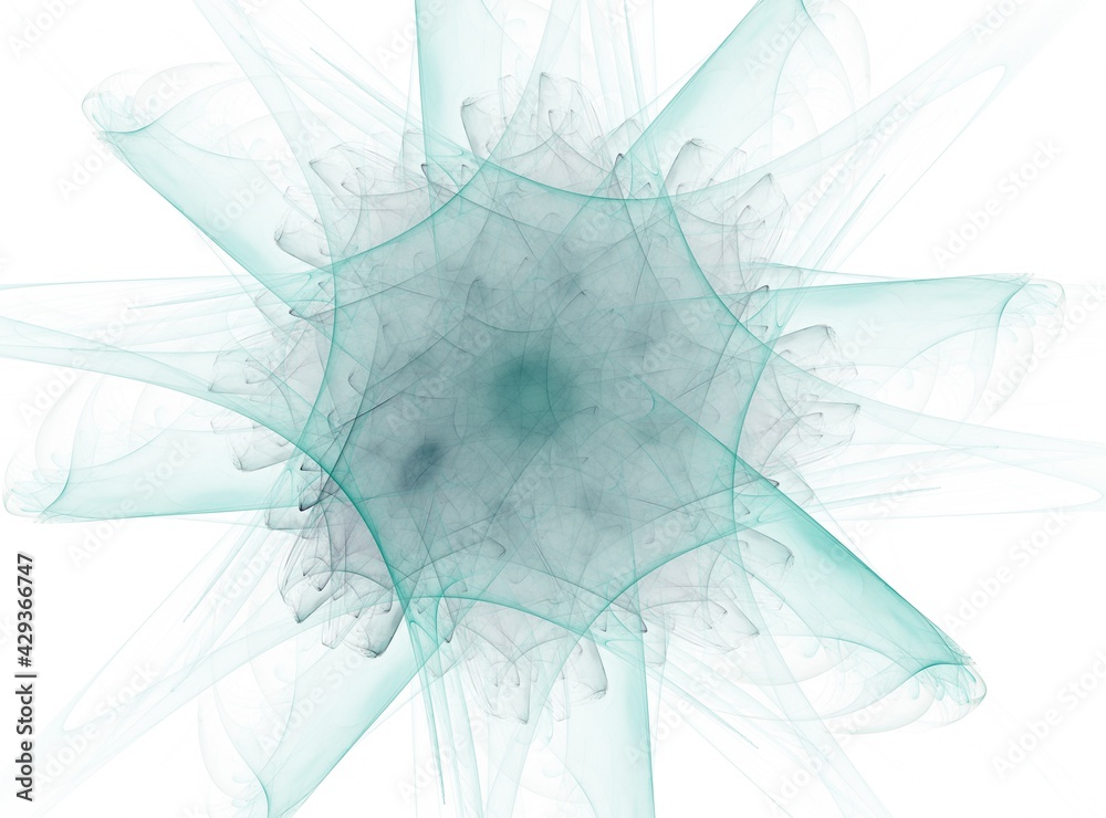 Poster abstract fractal patterns and shapes. space geometry. dynamic flowing forms with spirals. mysterious