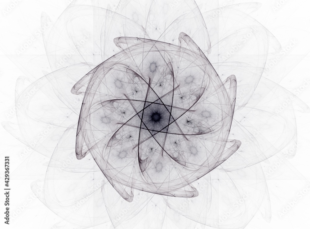 Poster computer-generated 3d fractal. close-up texture spheres in color. elegant abstract fractal backgroun
