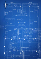 Architectural drawings blueprint